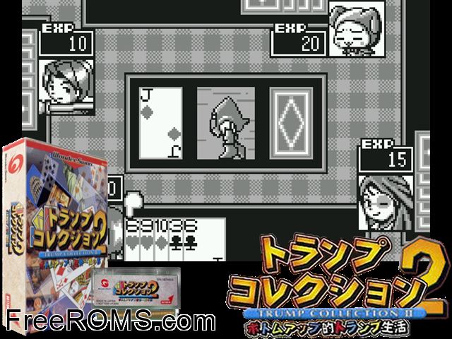 Trump Collection 2 (J) [!] Wonderswan game showing 3D box cover and gameplay screenshot